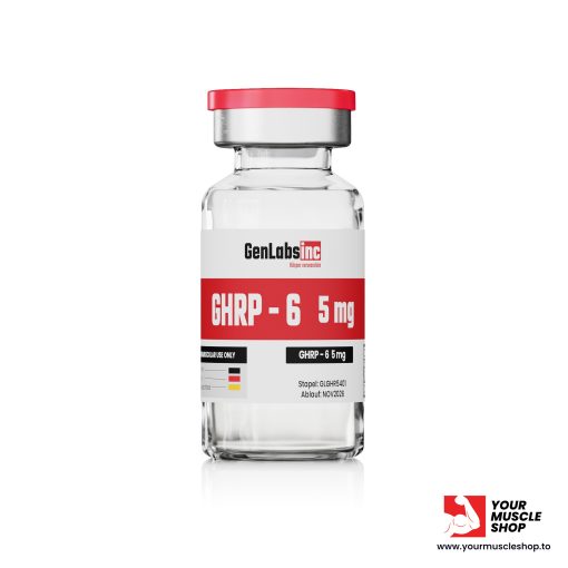 GHRP-6 – 5MG VIAL(WITH BACTERIOSTATIC WATER)– GENLABS