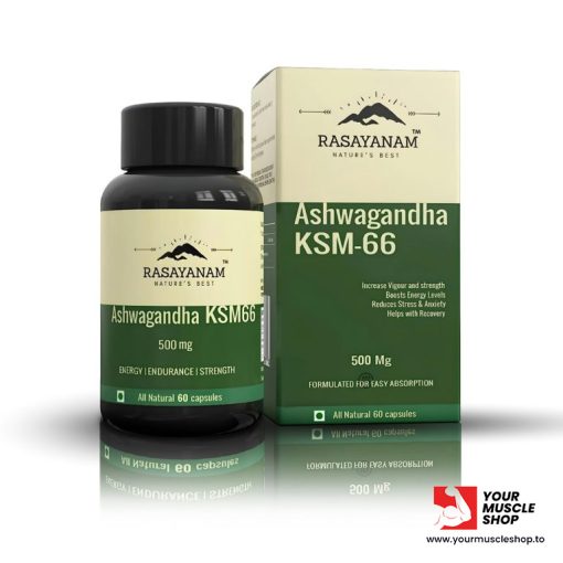 ASHWAGANDHA KSM-66 - ASHWAGANDHA ROOT EXTRACT - (500MG / PER TAB) - [60 CAPSULES]  - RASAYANAM