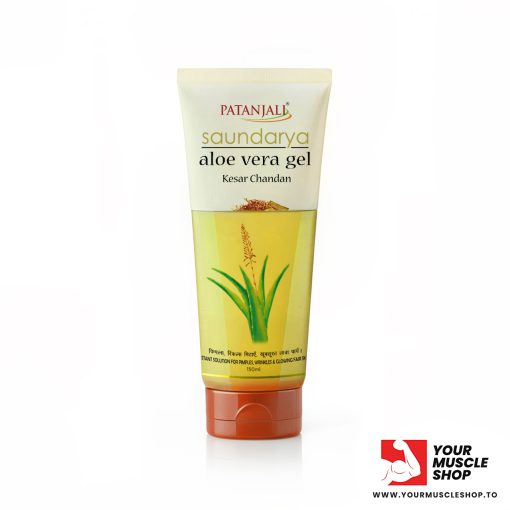 SAUNDARYA ALOE VERA GEL WITH KESAR CHANDAN ( FOR PIMPLES, WRINKLES & GLOWING FAIR SKIN ) [ FACE WASH ] 150 ML – PATANJALI