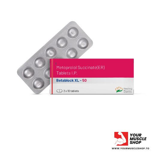 METOPROLOL SUCCINATE ( BETABLOCKER - EXTENDED RELEASE ) 50MG / PER TAB [ 30 TABLETS ] - HEALING PHARMA