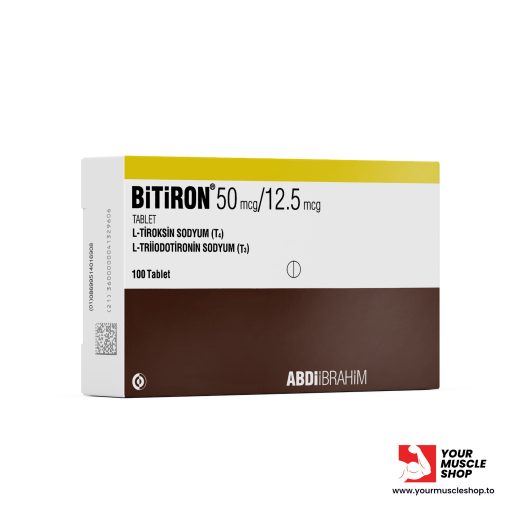 BITIRON - [ T3 -LIOTHYRONINE 12.5MCG /  T4 -THYROXINE 50MCG MIX ] - ABDIIBRAHIM PHARMA [ 100 TABLETS ]