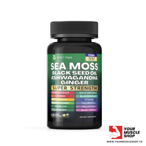 SEA MOSS BLACK SEED OIL ASHWAGANDHA GINGER ( 16 IN 1 VITALS ) – [ 120 TABLETS ] – SHILAVITALS - Image 2