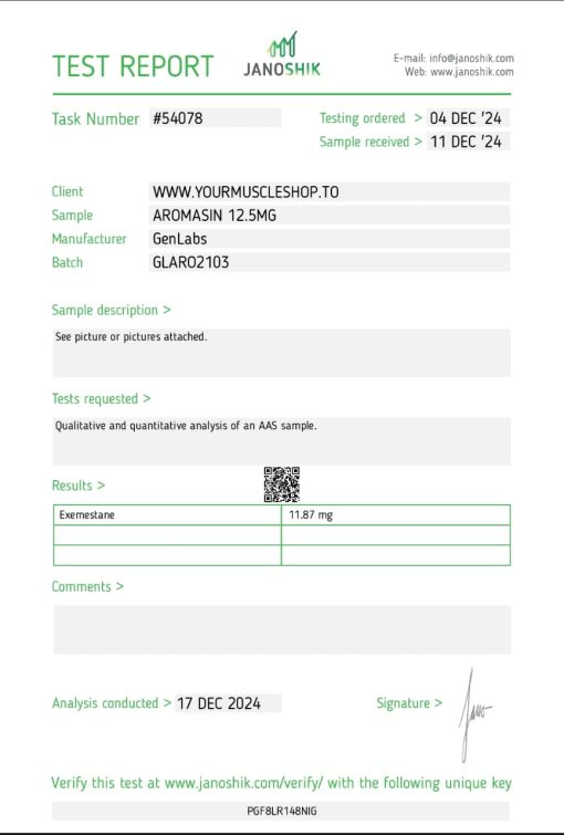 AROMASIN (EXEMESTANE) 12.5MG / PER TAB – 100 TABLETS -  GENLABS - Image 2