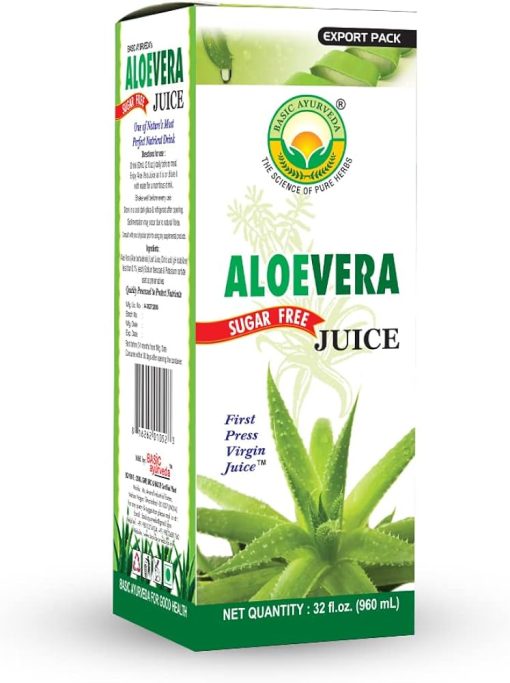 ALOEVERA JUICE ( SUGAR FREE ) [ 16 FL.OZ  - 960ML ] - BASIC AYURVEDA