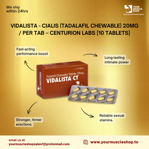 VIDALISTA - CIALIS (TADALAFIL CHEWABLE) 20MG / PER TAB – CENTURION LABS [10 TABLETS] - Image 2