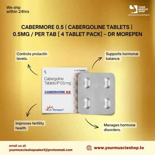 CABERMORE 0.5 ( CABERGOLINE TABLETS ) 0.5MG / PER TAB [ 4 TABLET PACK] – DR MOREPEN - Image 3