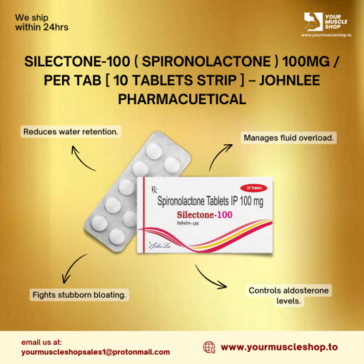 SILECTONE-100 ( SPIRONOLACTONE ) 100MG / PER TAB [ 10 TABLETS STRIP ] - JOHNLEE PHARMACUETICAL - Image 3