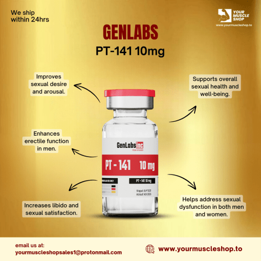 PT-141 – 10MG / VIAL (WITH BACTERIOSTATIC WATER)– GENLABS - Image 2