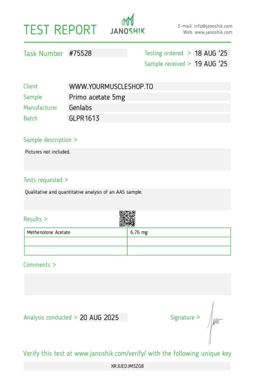 PRIMOBOLAN (METHENOLONE ACETATE) 5MG / PER TAB - 100 TABLETS – GENLABS - Image 3