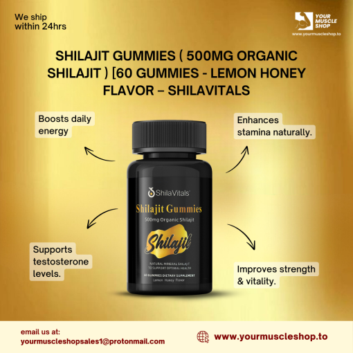 SHILAJIT GUMMIES ( 500MG ORGANIC SHILAJIT ) [60 GUMMIES - LEMON HONEY FLAVOR – SHILAVITALS - Image 2