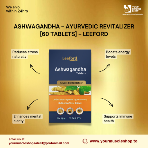 ASHWAGANDHA - AYURVEDIC REVITALIZER [60 TABLETS] - LEEFORD - Image 2