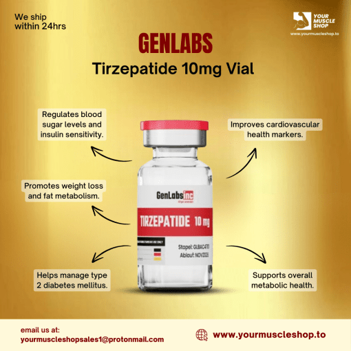 TIRZEPATIDE 10MG VIAL (WITH BACTERIOSTATIC WATER)– GENLABS - Image 2