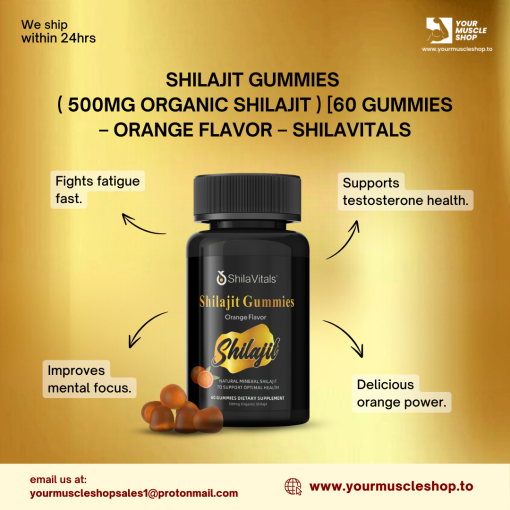 SHILAJIT GUMMIES ( 500MG ORGANIC SHILAJIT ) [60 GUMMIES - ORANGE FLAVOR – SHILAVITALS - Image 3