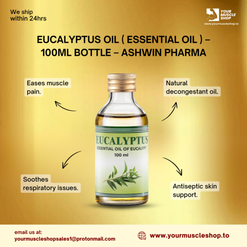 EUCALYPTUS OIL ( ESSENTIAL OIL ) – 100ML BOTTLE – ASHWIN PHARMA - Image 2