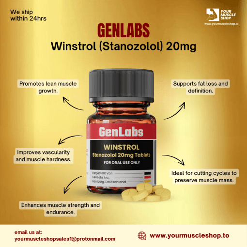 WINSTROL (STANOZOLOL) – 20MG / PER TAB - 100 TABLETS – GENLABS - Image 2