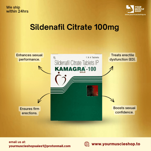 SILDENAFIL CITRATE 100 MG (GENERIC VIAGRA) – KAMAGRA GOLD [4 TABLETS PACK] - Image 2