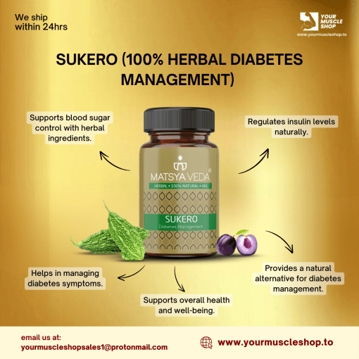 SUKERO ( 100 % HERBAL • NATURAL • VEG ) [ DIABETES MANAGEMENT ] - [ 60 TABLETS ] - MATSYA VEDA - Image 2