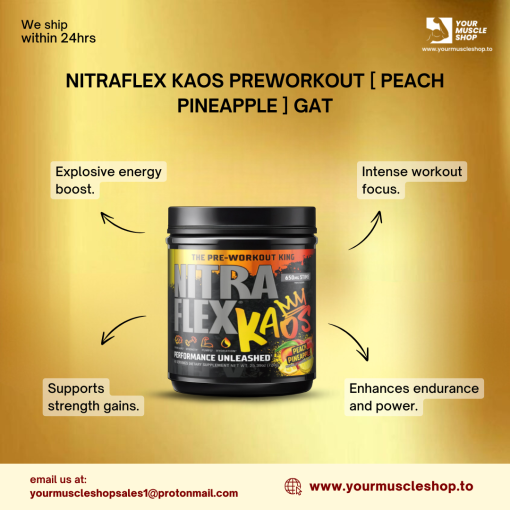NITRAFLEX KAOS PREWORKOUT [ PEACH PINEAPPLE ] GAT - Image 2