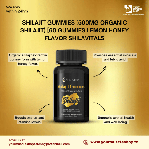 SHILAJIT GUMMIES ( 500MG ORGANIC SHILAJIT ) [60 GUMMIES - LEMON HONEY FLAVOR – SHILAVITALS - Image 2