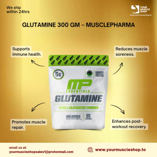 GLUTAMINE 300 GM - MUSCLEPHARMA - Image 2