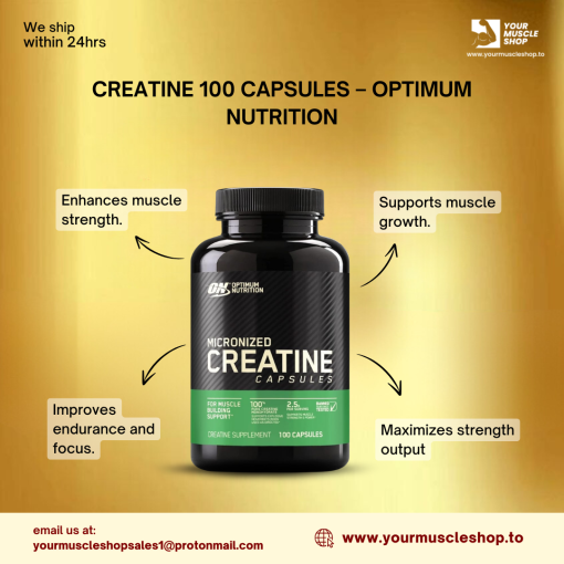 CREATINE 100 CAPSULES - OPTIMUM NUTRITION - Image 2