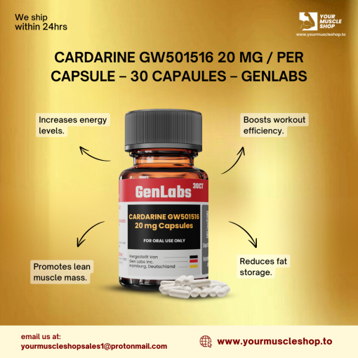 CARDARINE GW501516 20 MG / PER CAPSULE – 30 CAPSULES - GENLABS - Image 4