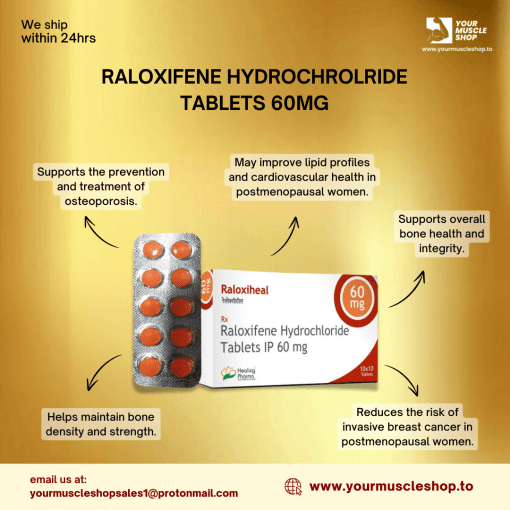 RALOXIFENE HYDROCHROLRIDE TABLETS 60MG - HEALING PHARMA (10 TABLETS) - Image 2