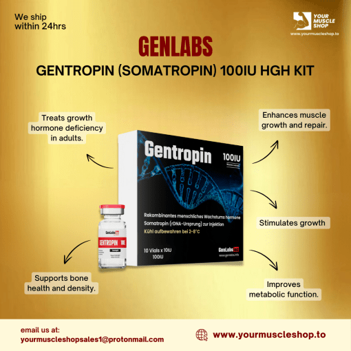 GENTROPIN (SOMATROPIN) 100IU HGH KIT– GENLABS - Image 2