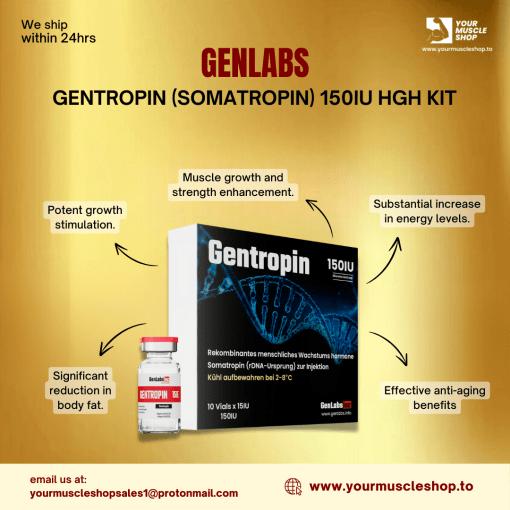 GENTROPIN (SOMATROPIN) 150IU HGH KIT– GENLABS - Image 2