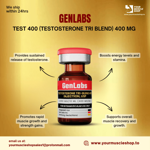 TEST 400 (TESTOSTERONE TRI BLEND) 400 MG / PER ML – GENLABS - Image 2