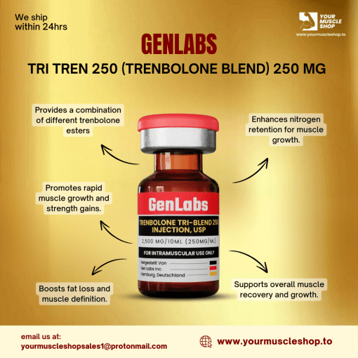 TRI TREN 250 (TRENBOLONE BLEND) 250 MG / PER ML – GENLABS - Image 2