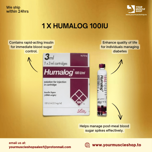 1 X HUMALOG 100IU REFILL CARTRIDGE 3ML - Image 2