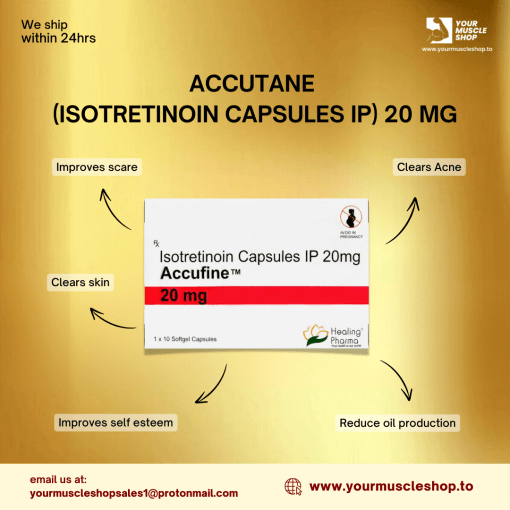 ACCUTANE (ISOTRETINOIN CAPSULES IP) 20 MG / PER TAB – HEALING PHARMA [10 TABLETS PACK] - Image 2