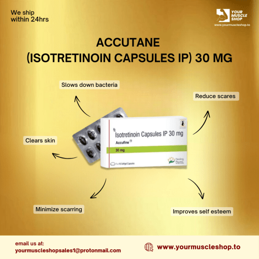 ACCUTANE (ISOTRETINOIN CAPSULES IP) 30 MG / PER TAB – HEALING PHARMA [10 TABLETS PACK] - Image 2
