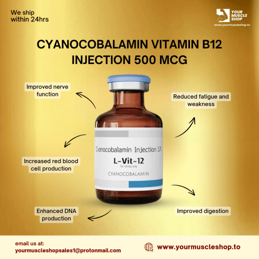 CYANOCOBALAMIN VITAMIN B12 INJECTION 500 MCG / ML – LABORATE PHARMACEUTICALS - Image 2