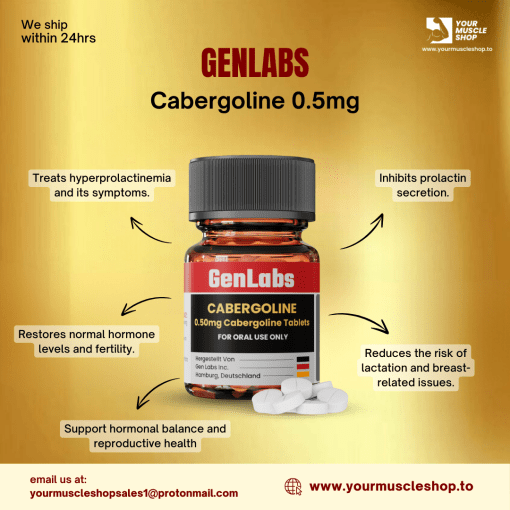 CABERGOLINE 0.50MG / PER TAB - 30 TABLETS - GENLABS - Image 2