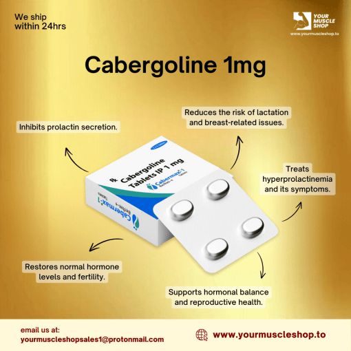 CABERGOLINE 1MG / PER TAB – JOHN LEE PHARMA [4 TABLETS PACK] - Image 2