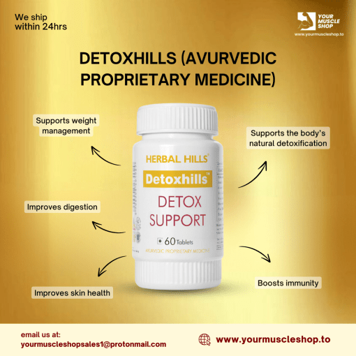 DETOXHILLS ( AVURVEDIC PROPRIETARY MEDICINE ) - DETOX SUPPORT 60 TABLETS BOTTLE - HERBAL HILLS - Image 2