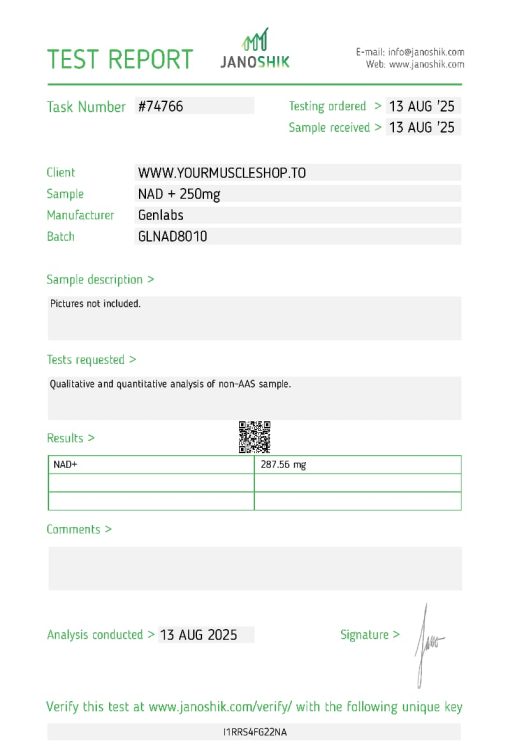 NAD + 250MG (NICOTINAMIDE ADENINE DINUCLEOTIDE) VIAL – GENLABS - Image 3