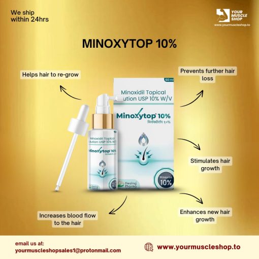 MINOXYTOP 10% (MINOXIDIL) [60ML BOTTLE ]  HEALING PHARMA - Image 3