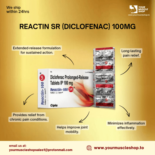 REACTIN SR (DICLOFENAC) 100MG / PER TAB - [10 TABLETS] - CIPLA - Image 2