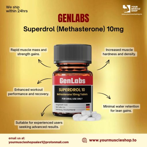 SUPERDROL - (METHASTERONE) 10MG / PER TAB – 100 TABLETS - GENLABS - Image 3