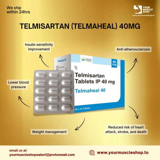 TELMISARTAN (TELMAHEAL) 40MG / PER TAB – [15 TABLETS FOIL] STRIP- HEALING PHARMA - Image 2
