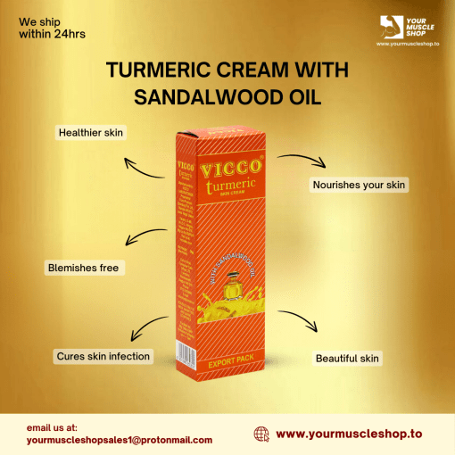 TURMERIC SKIN CREAM WITH SANDALWOOD OIL ( 1.76 OZ - 50G) – VICCO - Image 2