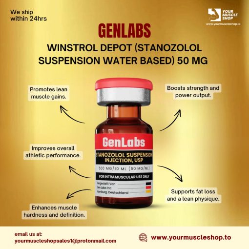 WINSTROL DEPOT (STANOZOLOL SUSPENSION - WATER BASED) 50 MG / PER ML – GENLABS - Image 2