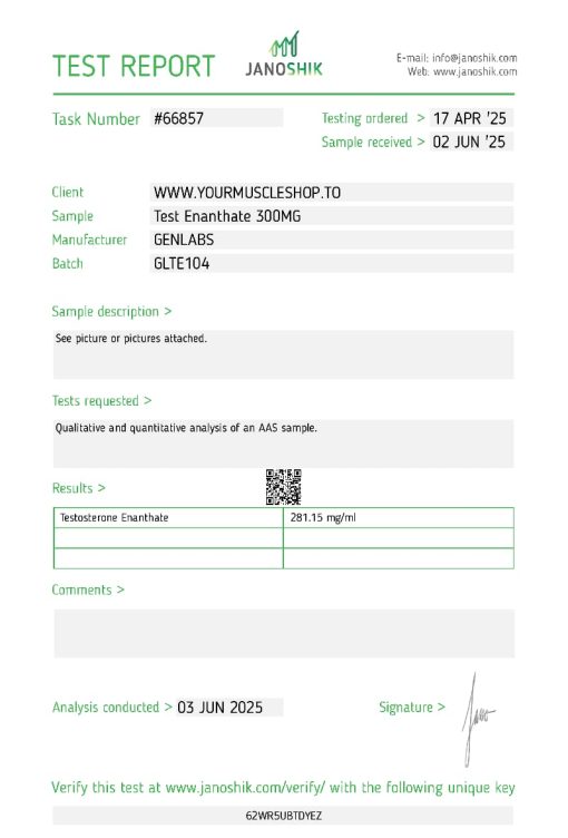 TESTOSTERONE ENANTHATE 300MG / PER ML – GENLABS - Image 3