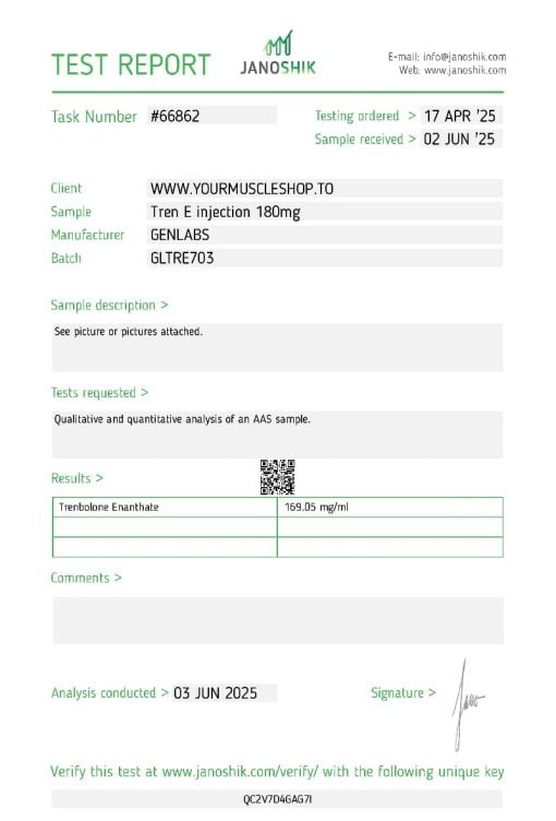 TRENBOLONE ENANTHATE 180MG / PER ML – GENLABS - Image 3