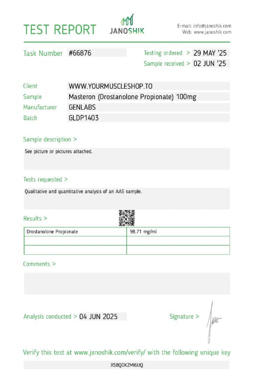 MASTERON (DROSTANOLONE PROPIONATE) 100MG / PER ML – GENLABS - Image 3
