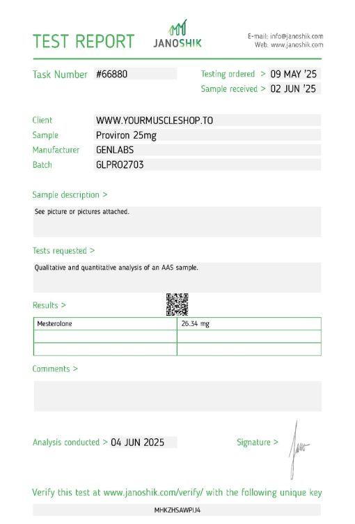 PROVIRON (MESTEROLONE) 25MG / PER TAB - 100 TABLETS – GENLABS - Image 3