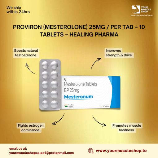 PROVIRON (MESTEROLONE) 25MG / PER TAB – 10 TABLETS – HEALING PHARMA - Image 2